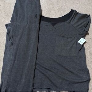 Free People Gray Ankle Pants & Top Set